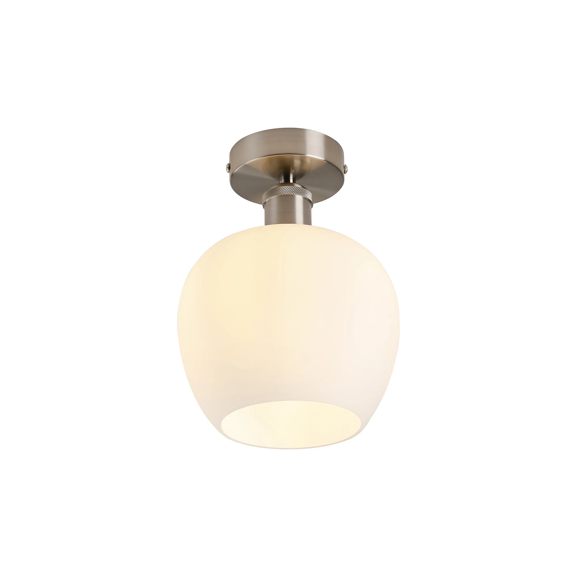 Cawdor Satin Nickel Ceiling Lights Deco Flush Fittings